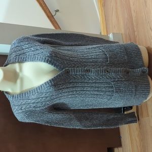 Grey cardigan sweater